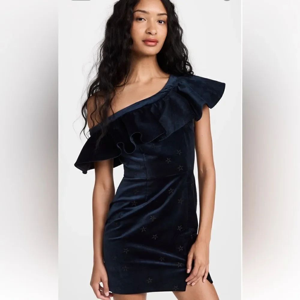 Saloni Greta ruffle mini dress